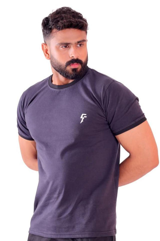 FF . Charcoal T. Shirt Cotton Jersey